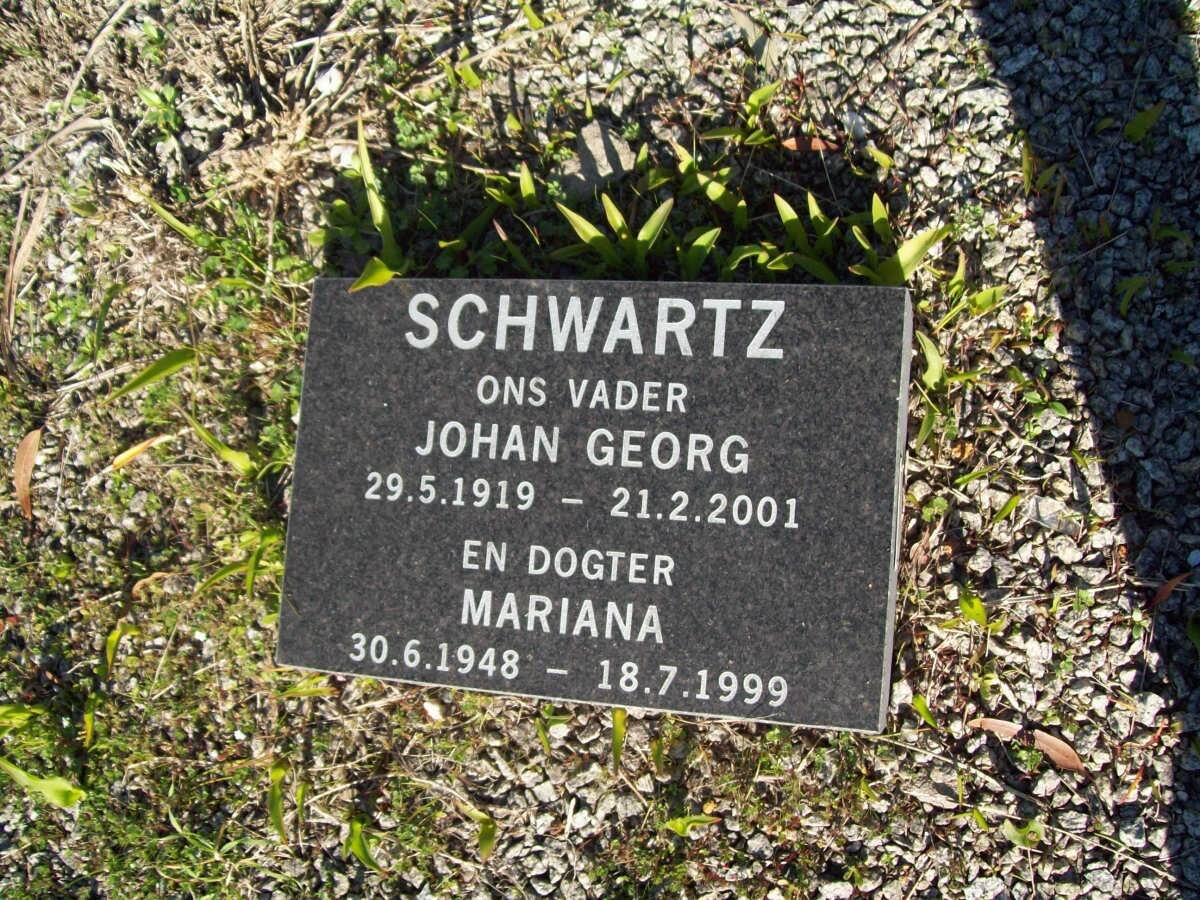 SCHWARTZ Johan Georg 1919-2001 :: SCHWARTZ Mariana 1948-1999