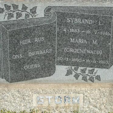 STORM Sybrand L. 1883-1946 &amp; Maria M. GROENEWALD 1890-1963