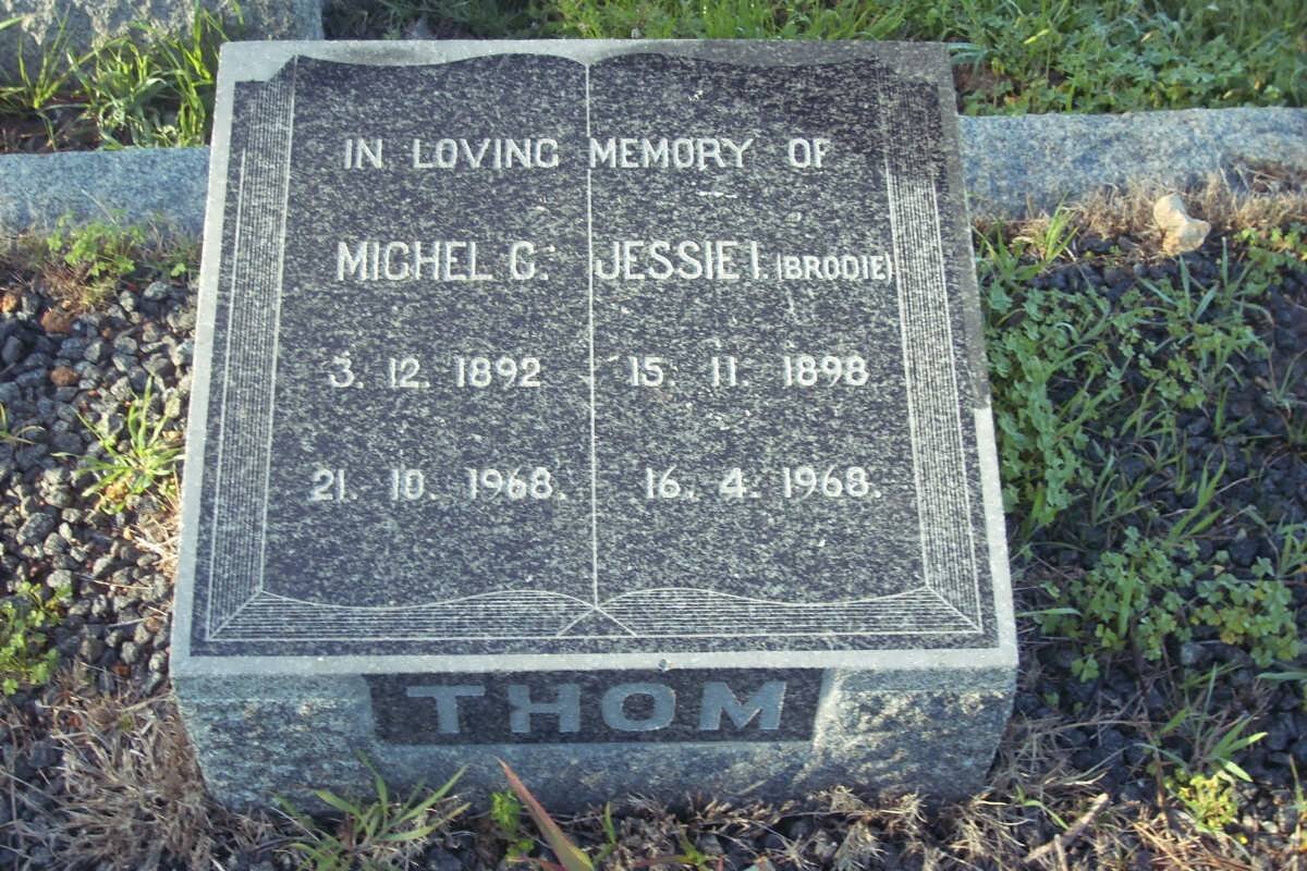 THOM Michel G. 1892-1968 &amp; Jessie BRODIE 1898-1968