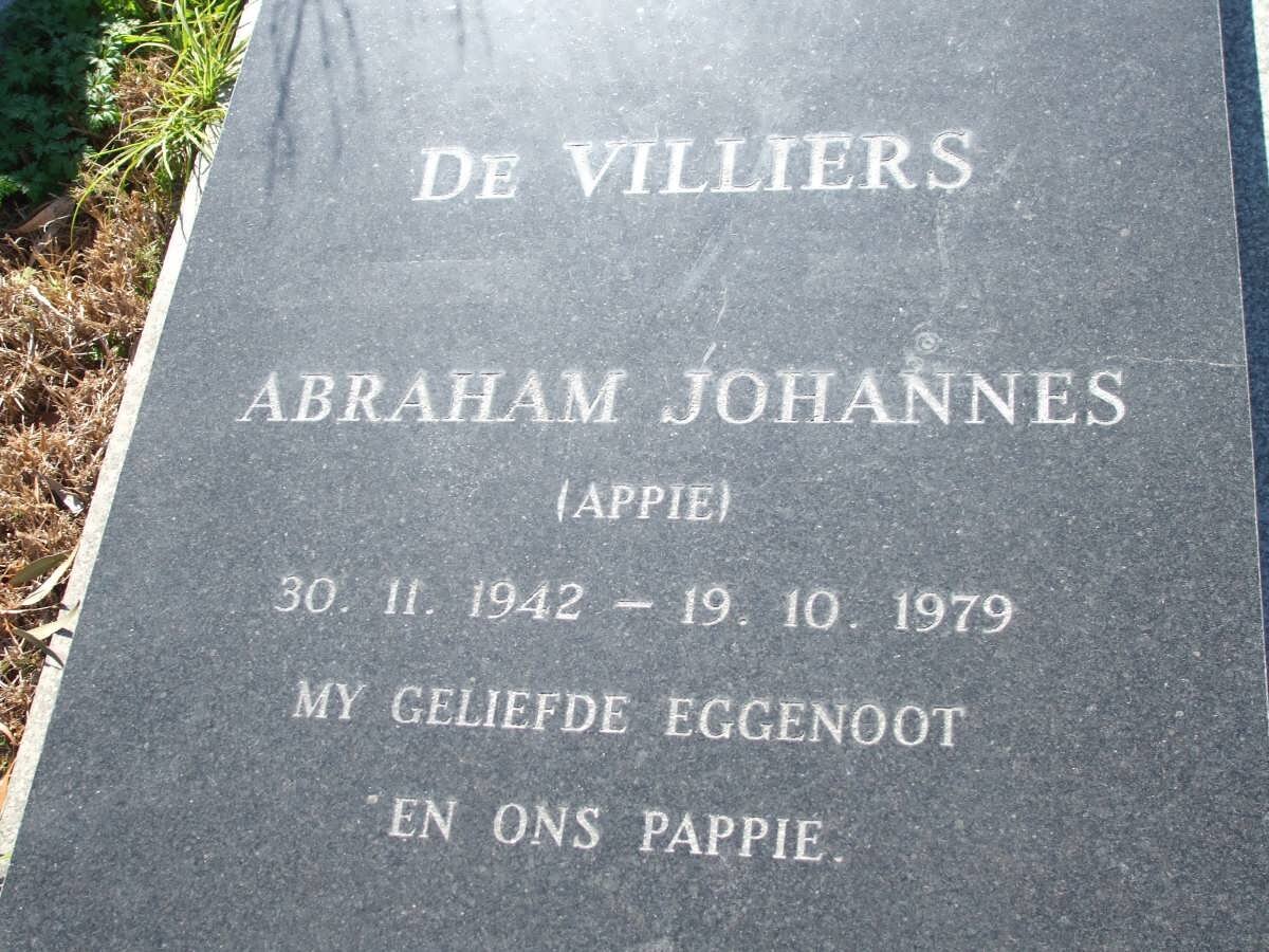 VILLIERS Abraham Johannes, de 1942-1979