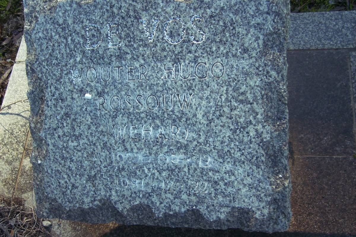 VOS Wouter Hugo Rossouw, de ?1927-1981
