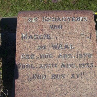 WAAL Maggie ?, de 1876-1935