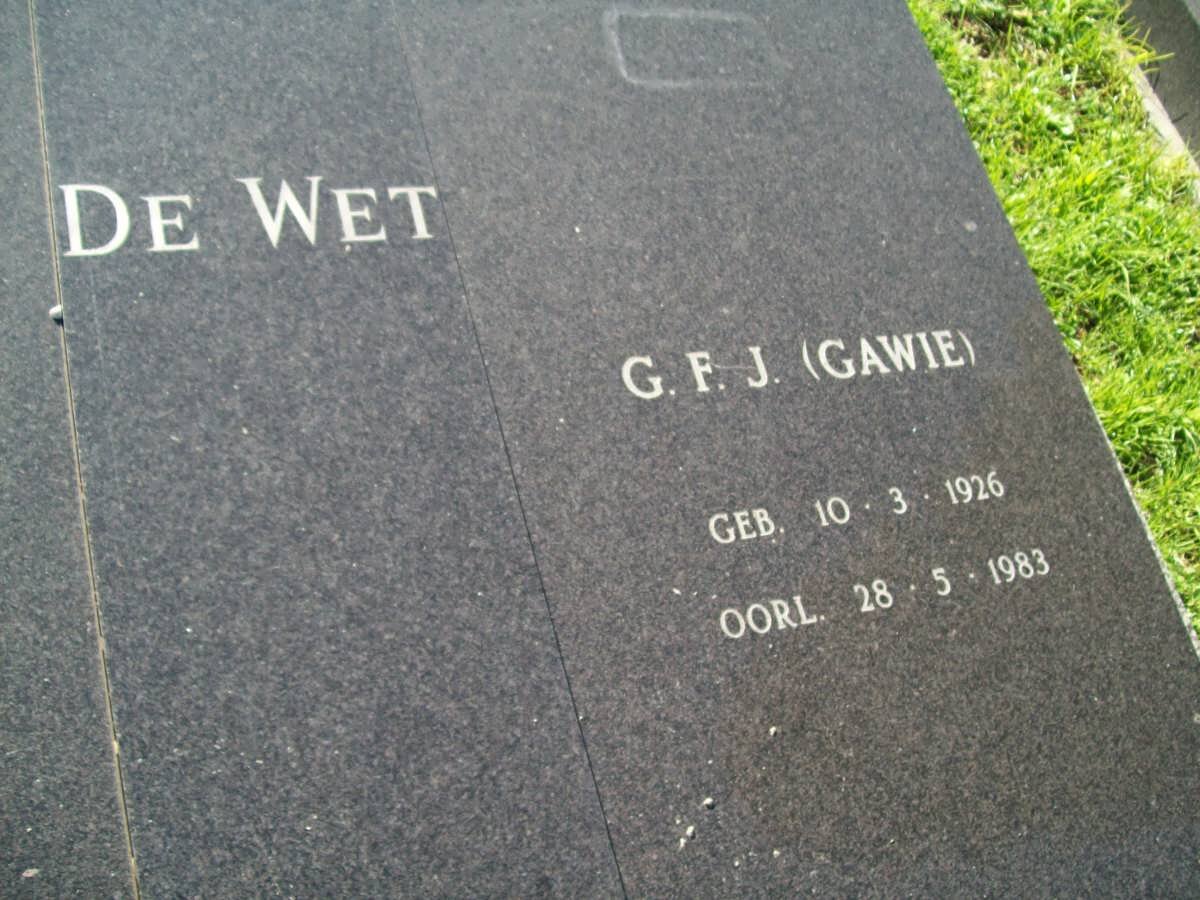 WET G.F.J., de 1926-1983