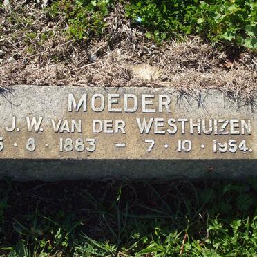 WESTHUIZEN S.J.W., van der 1883-1954