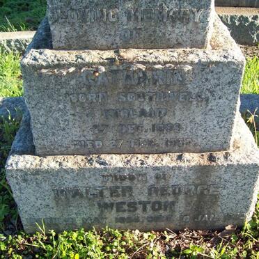 WESTON Walter George 18?-1932 &amp; Catharine 1895-1957