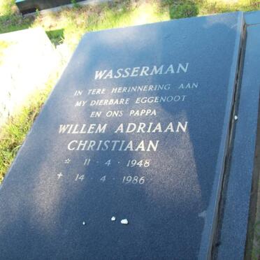 WASSERMAN Willem Adriaan Christiaan 1948-1986