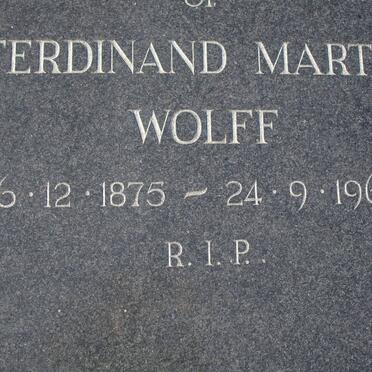 WOLFF Ferdinand Martin 1875-1960