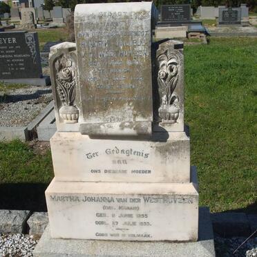 WESTHUYZEN Hendrik Jacobus, v.d. 1850-1925 &amp; Martha Johanna MARAIS 1855-1933