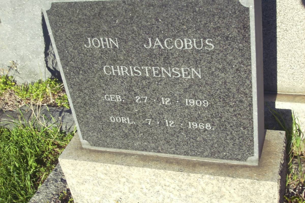 CHRISTENSEN John Jacobus 1909-1968