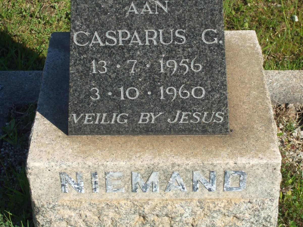 NIEMAND Casparus G. 1956-1960