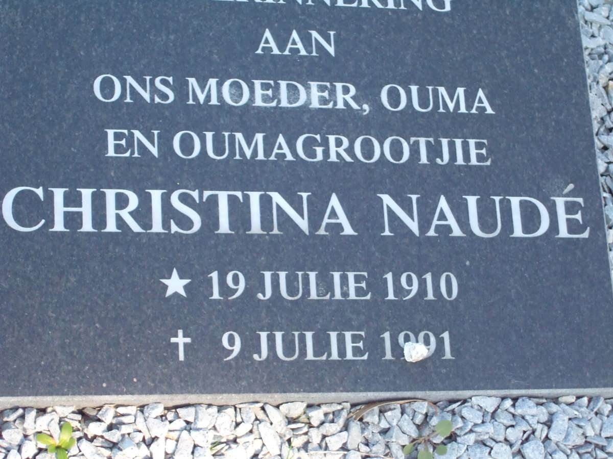 NAUDE Christina 1910-1991