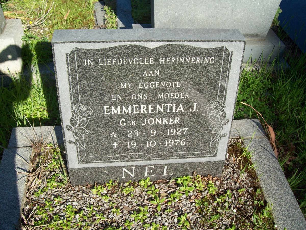 NEL Emmerentia J. nee JONKER 1927-1976