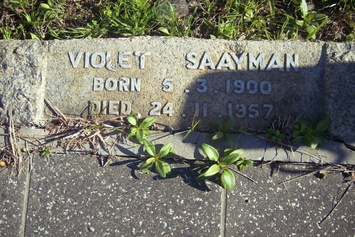 SAAYMAN Violet 1900-1957