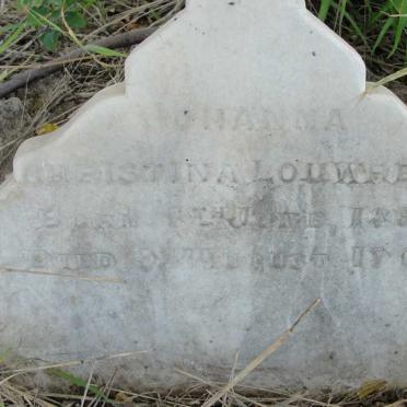 LOUWRENS Johanna Christina 1897-1902