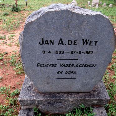 WET Jan A., de 1909-1962