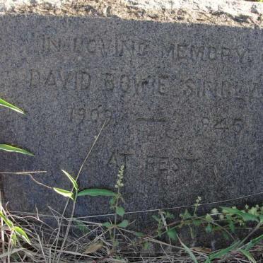 SINCLAIR David Bowie 1909-1945