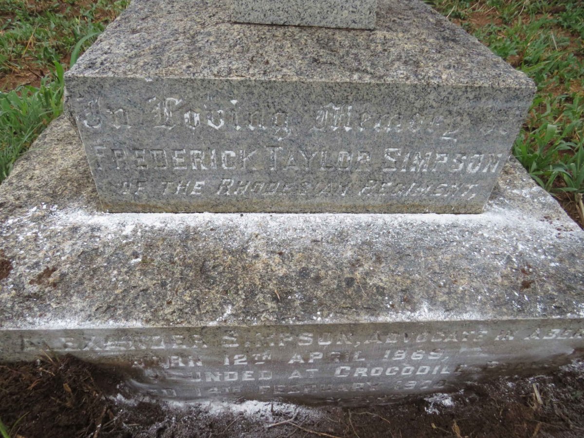 SIMPSON Frederick Taylor -1900 :: SIMPSON Alexander 1869-1900_1