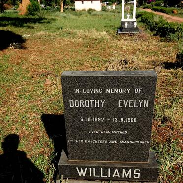 WILLIAMS Dorothy Evelyn 1892-1968