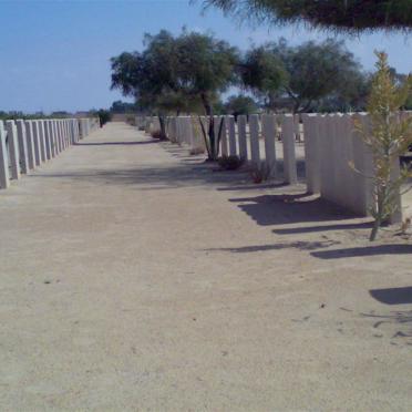  9. View of a row of graves