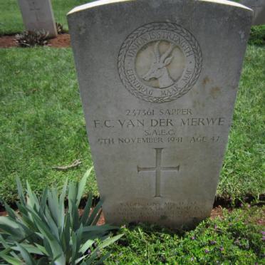 MERWE F.C., van der -1941