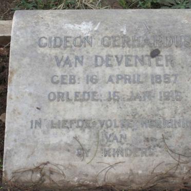 DEVENTER Gideon Gerhardus, van 1857-1916