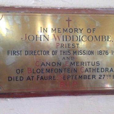 WIDDICOMBE John -1927