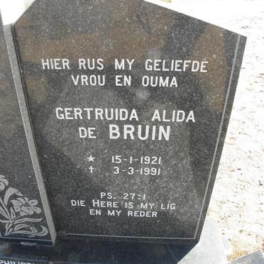 BRUIN Gertruida Alida, de 1921-1991
