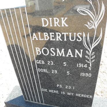 BOSMAN Dirk Albertus 1914-1990