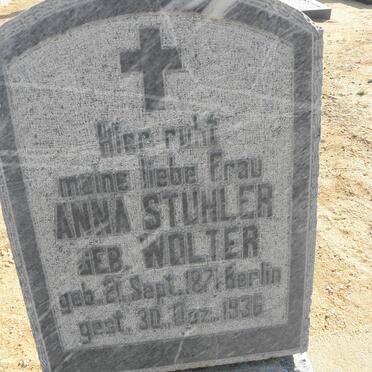 STUHLER Anna nee WOLTER 1871-1936