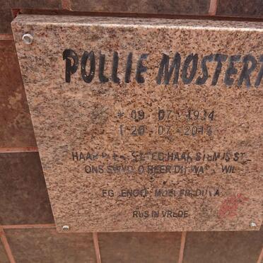 MOSTERT Pollie 1934-2012
