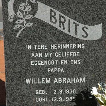 BRITS Willem Abraham 1930-1985