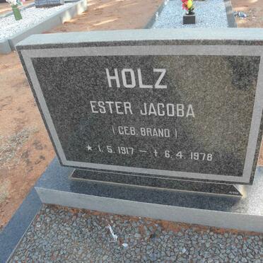 HOLZ Ester Jacoba nee BRAND 1917-1978