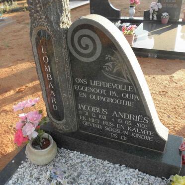 LOMBAARD Jacobus Andries 1921-2002