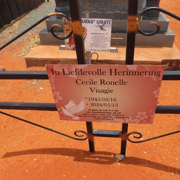 VISAGIE Cecile Ronelle 1945-2024