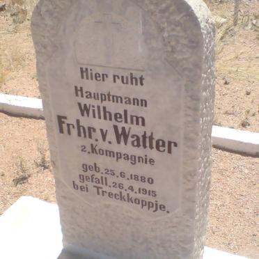 WATTER Wilhelm Freiherr, von 1880-1915