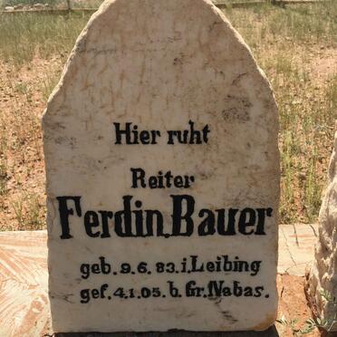 BAUER Ferdin. 1883-1905