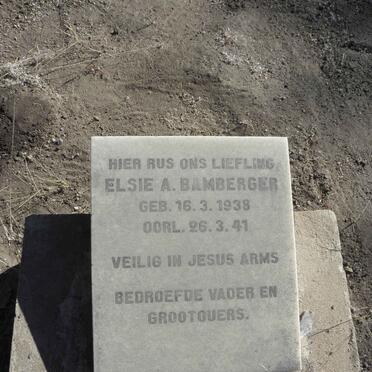 BAMBERGER Elsie A. 1938-1941
