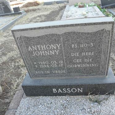 BASSON Anthony Johnny 1960-1994