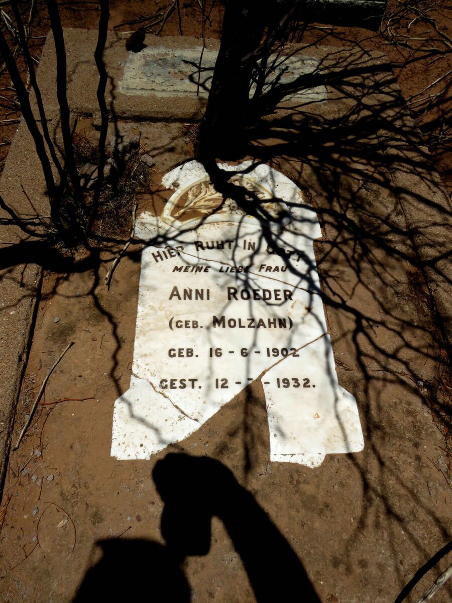 ROEDER Anni geb MOLZAHN 1902-1932