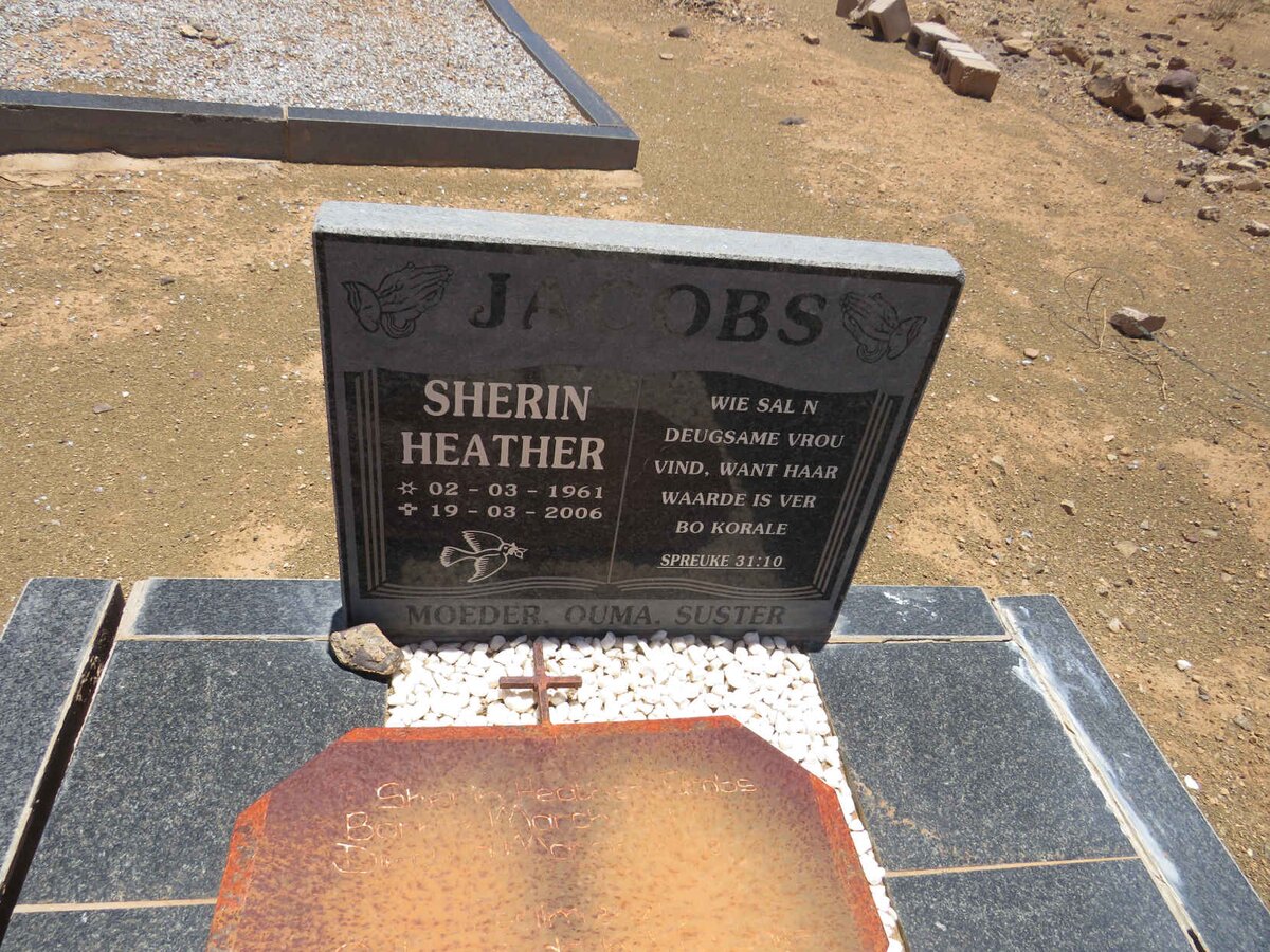 JACOBS Sherin Heather 1961-2006
