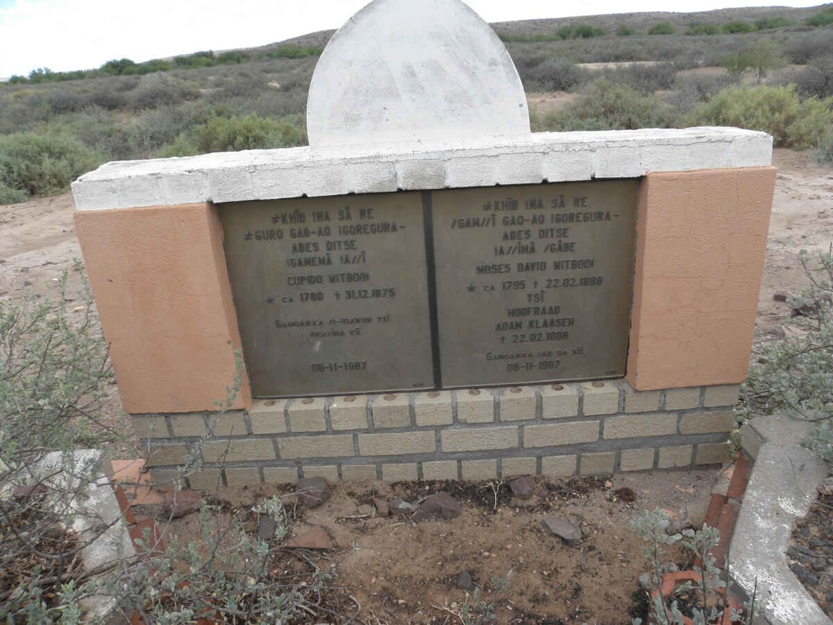 WITBOOI Cupido 1780-1875 :: WITBOOI Moses David 1795 -1888 :: KLAASEN Adam -1888