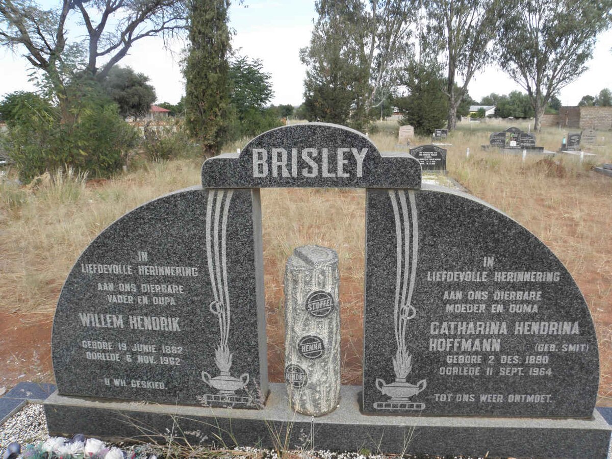 BRISLEY Willem Hendrik 1882-1962 &amp; Catharina Hendrina Hoffman SMIT 1890-1964