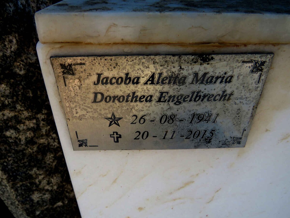 ENGELBRECHT Jacoba Aletta Maria Dorothea 1941-2015