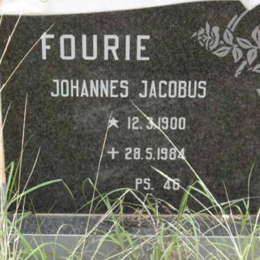 FOURIE Johannes Jacobus 1900-1984 &amp; Catharina Elizabeth 1910-1974