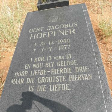 HOEPFNER Gert Jacobus 1940-1977