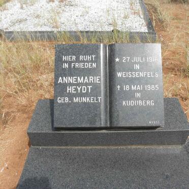 HEYDT Annemarie nee MUNKELT 1916-1985