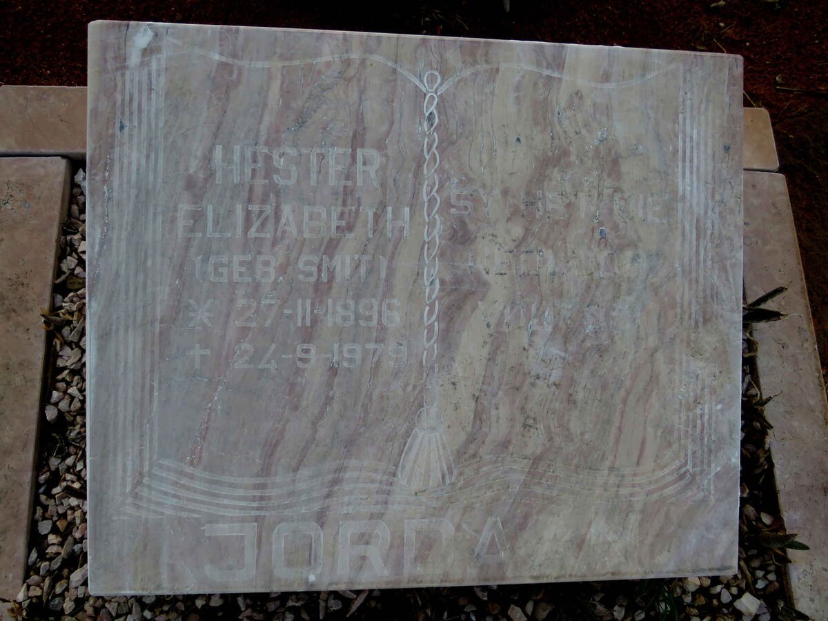 JORDAAN Hester Elizabeth nee SMIT 1896-1979