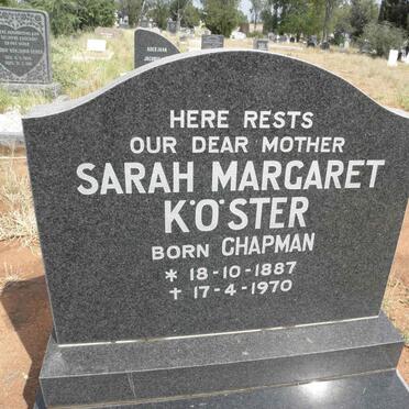 KÖSTER Sarah Margaret nee CHAPMAN 1887-1970