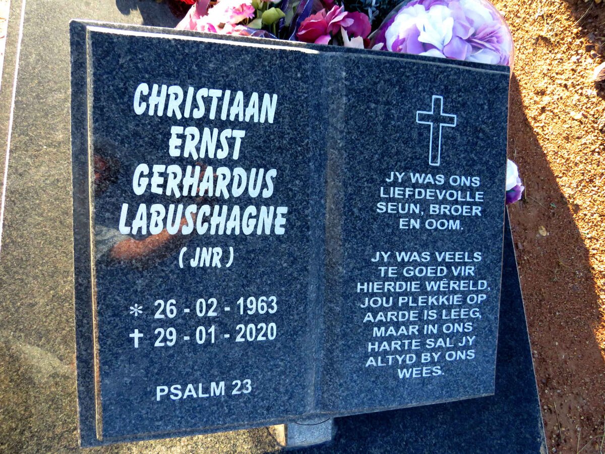 LABUSCHAGNE Christiaan Ernst Gerhardus 1963-2020