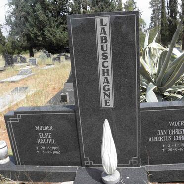 LABUSCHAGNE Jan Christiaan Albertus Christoffel 1896-1979 &amp; Elsie Rachel 1900-1982